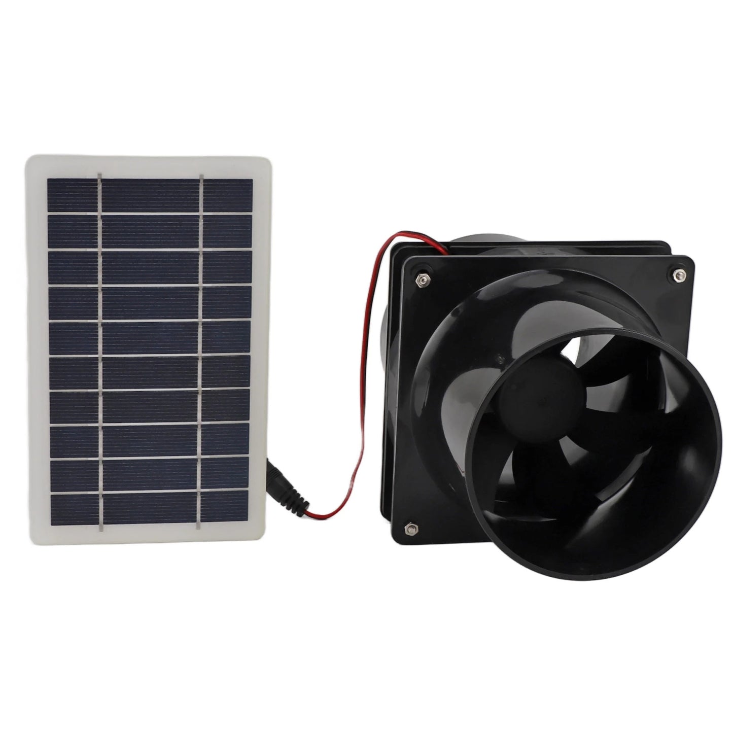 Solar Fan Ventilator Solar Powered Exhaust Fan 10W Round Pipe Energy Saving 12V High Efficiency for Greenhouse