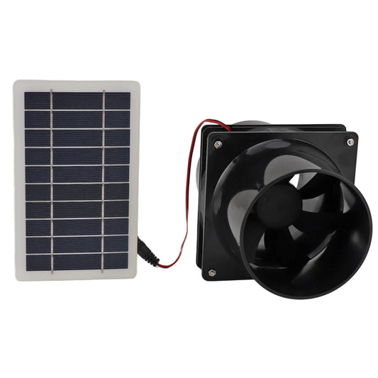 Solar Fan Ventilator Solar Powered Exhaust Fan 10W Round Pipe Energy Saving 12V High Efficiency for Greenhouse