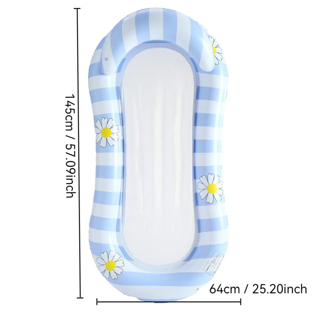 Inflatable Swim Mattress Water Hammock Adult Swim Tube Swim Accessory For Summer Water Sports Pool Float Air Mattress   ﻿ ﻿