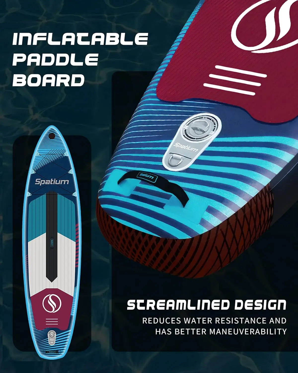 Spatium Inflatable Paddle Board, Stand Up Paddle Board, Sup Board for Adults with Premium Sup Accessories