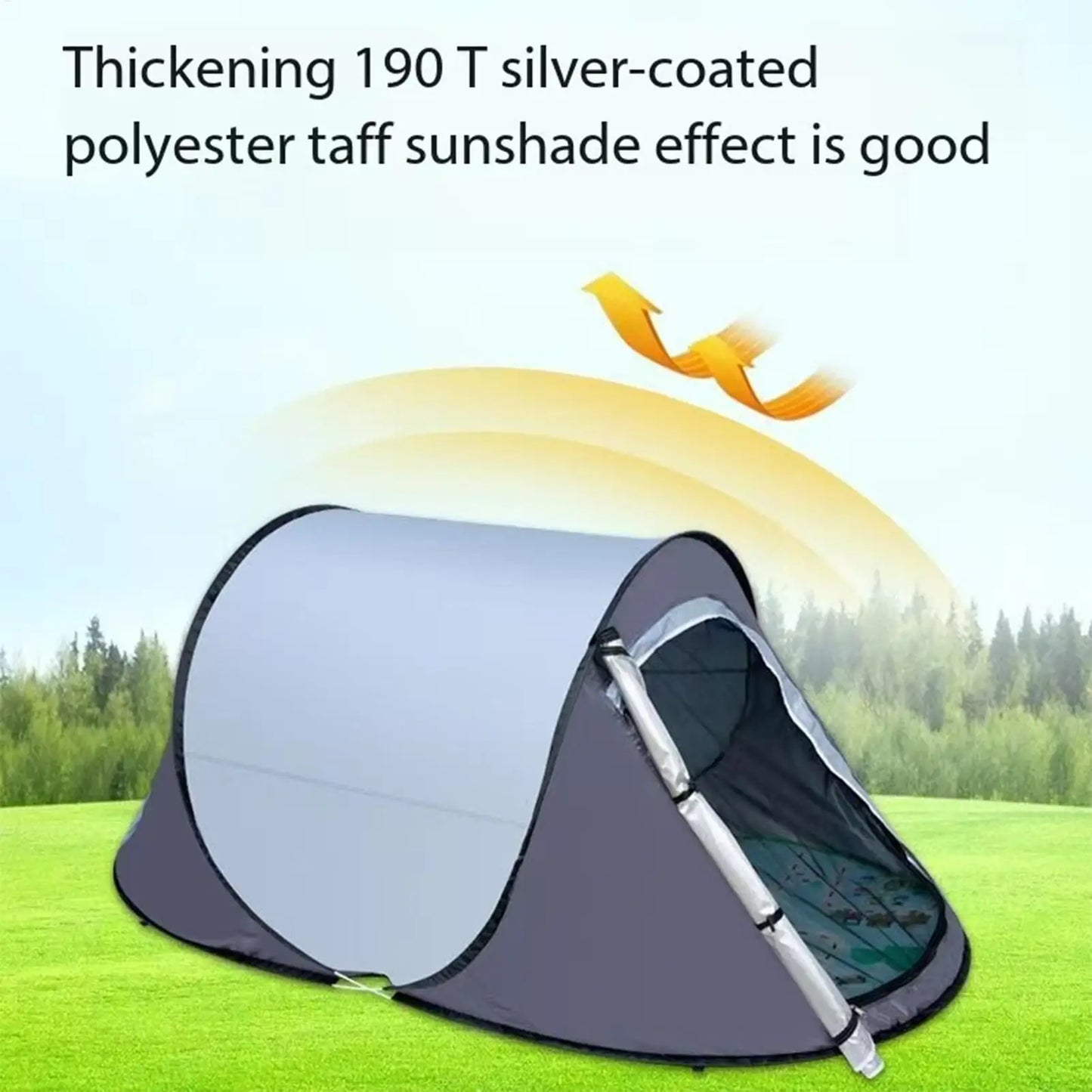 Hand-throw Automatic Open Camping Tent 1-2 Person Windproof Anti-mosquito Sunscreen Family Shelter Outdoor Beach Picnic tent