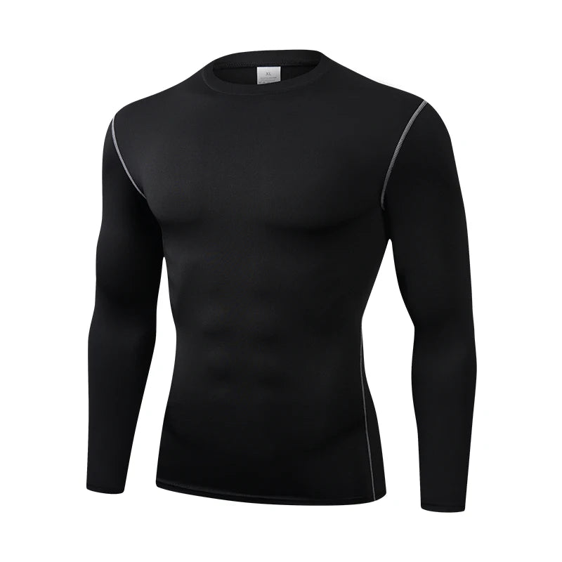 Men's T-shirt Men's Running Sports T-shirt Men's Fitness Top T-shirt Quick drying Tight Training Gym Sports Running Shirt Jersey