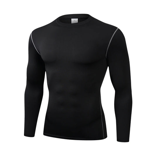 Men's T-shirt Men's Running Sports T-shirt Men's Fitness Top T-shirt Quick drying Tight Training Gym Sports Running Shirt Jersey