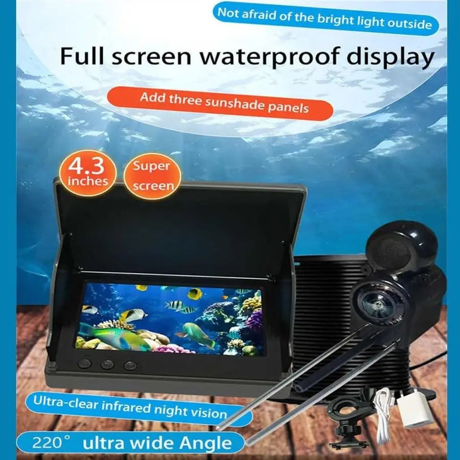 Fishing Camera, Fishing Monitor Underwater Camera with Infrared Night Vision Light, Fishings Monitor Underwaters Cameras, Ip68 W