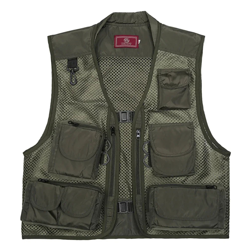 Fishing Photography Vest Summer Multi Pockets Mesh Jackets Waterproof Quick Dry Waistcoat Detachable Outdoor Life Jacket 낚시조끼