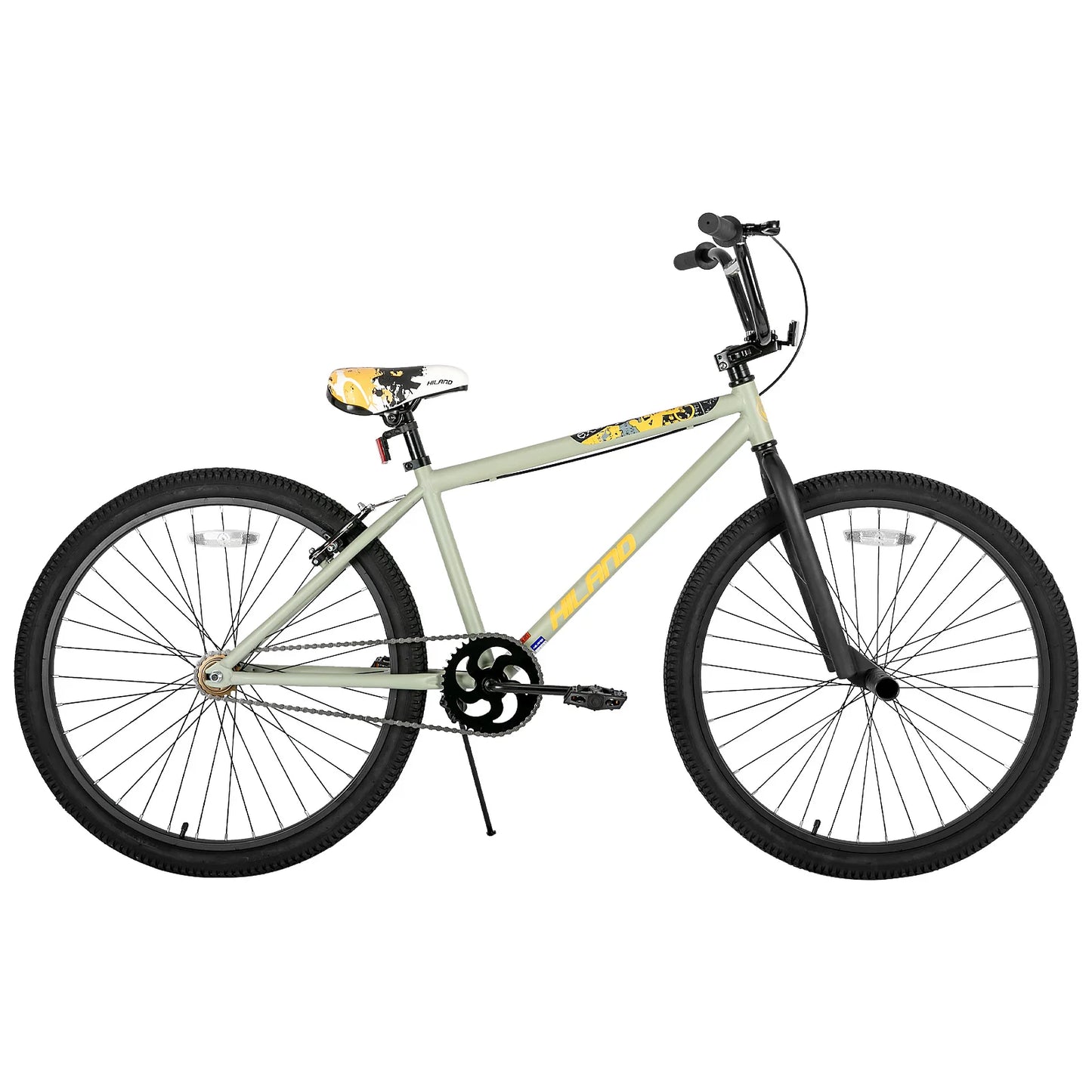 Hiland 24 26 inch BMX Bike for for Teen Bike and Adult Bikes, Beginner-Level BMX to Advanced Riders with 2 Pegs