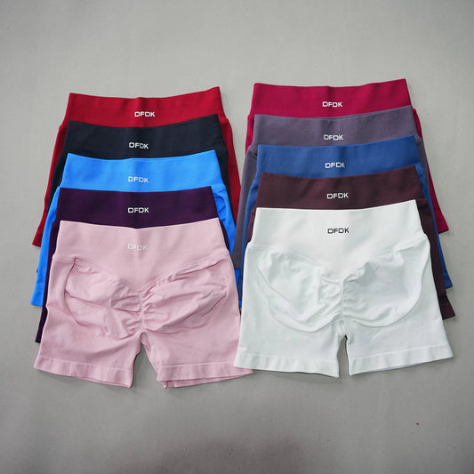 DFDK 2026 New Women High Waist Scrunch Butt Shorts Push Up Hip Lifting Squat Proof Gym Workout Running Sports Yoga Short Pants