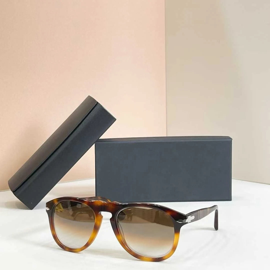 Luxury Vintage Punk Fashion Trend Sunglasses 649-S Oversize Design Glass Lens Solid Thick Acetate Oval Style Unisex Top Quality