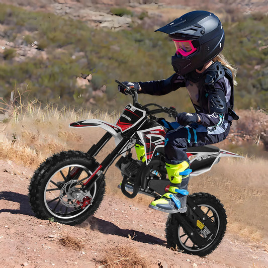 49cc 2-Stroke Kids Dirt Bike, Gas Power Motocross, Off Road Mini Motorcycle, Pocket Motorbike with Front Rear Disc Brakes