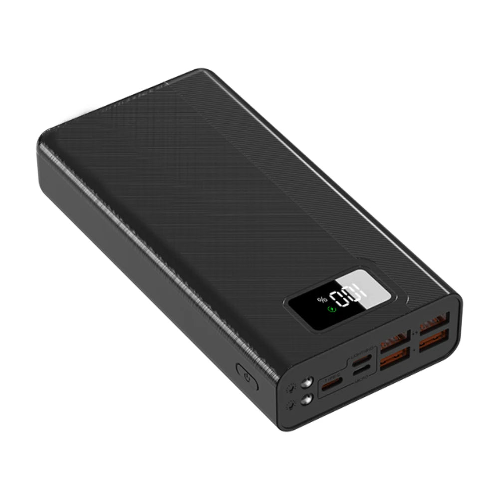 Large-capacity Portable 40000mAh Power Bank With 4 USB Outputs, LED Digital Battery Display, LED Lighting, Fast Charging