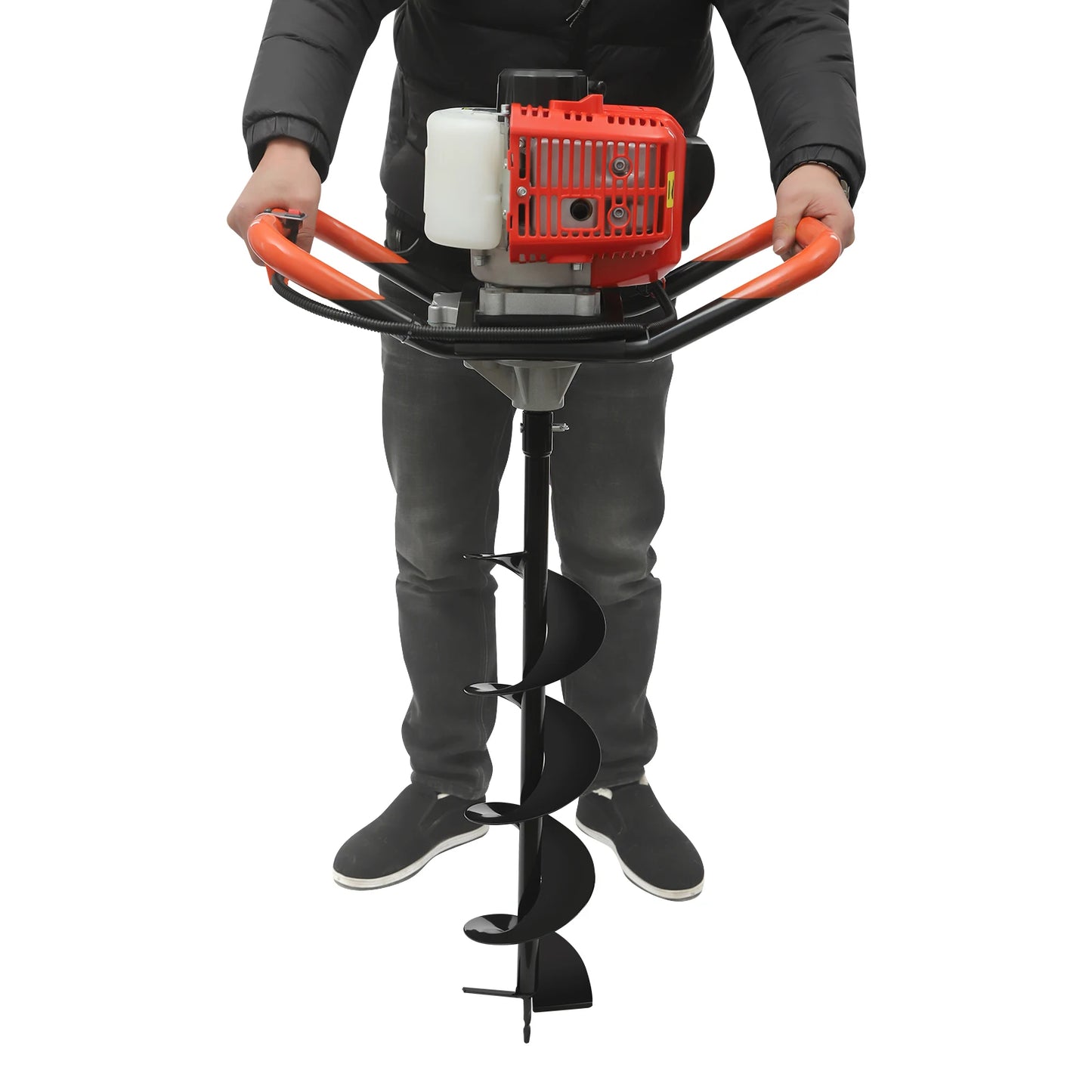 2.3HP Earth Auger Digging Drill Machine Kit Post Hole Digger Hole Digging Machine with 3 Drill Bits for Planting Gardening