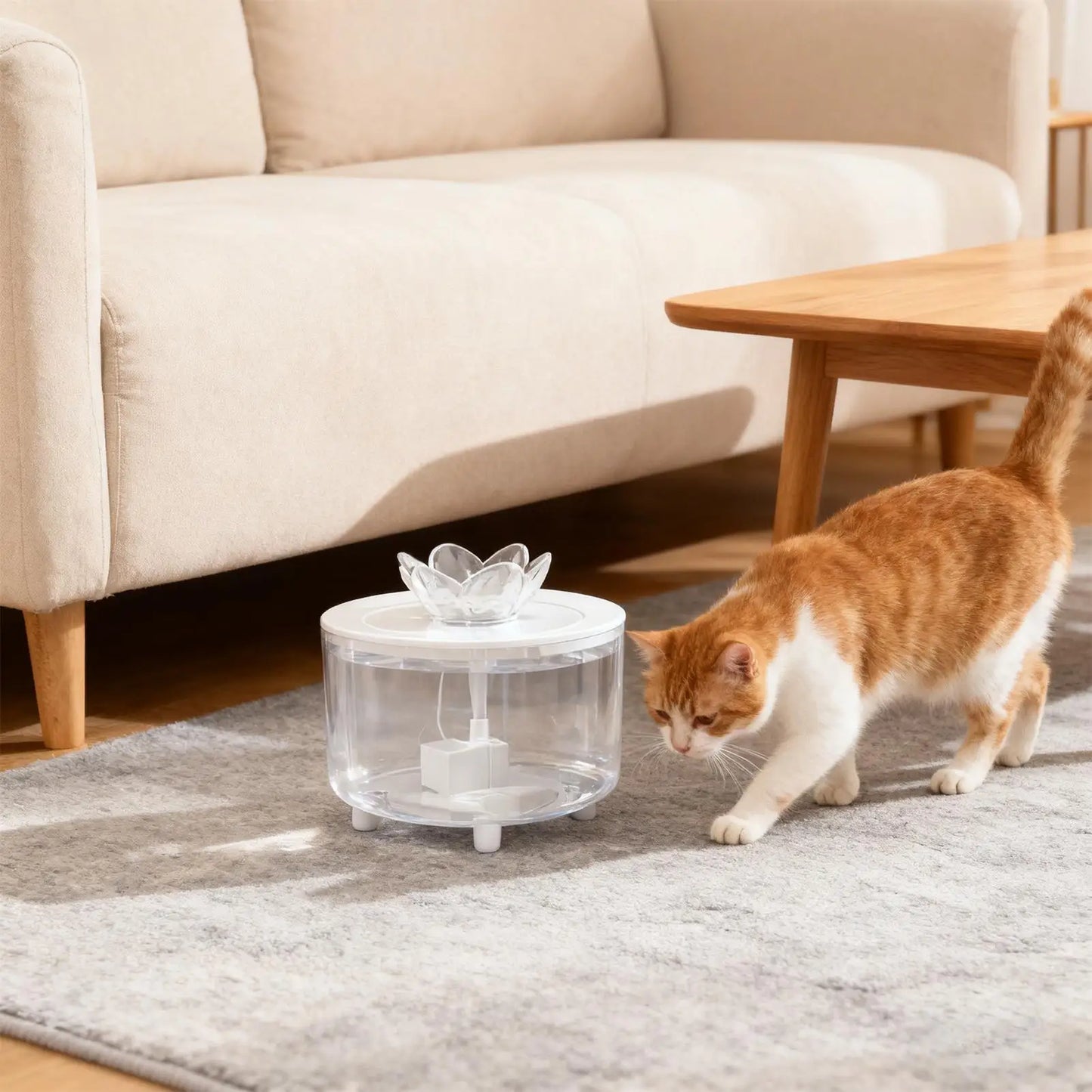 Cat Fountain For Drinking Electric Large Capacity Anti-Slip Automatic Cat Water Dispenser For Small Medium Large Breeds Bedroom