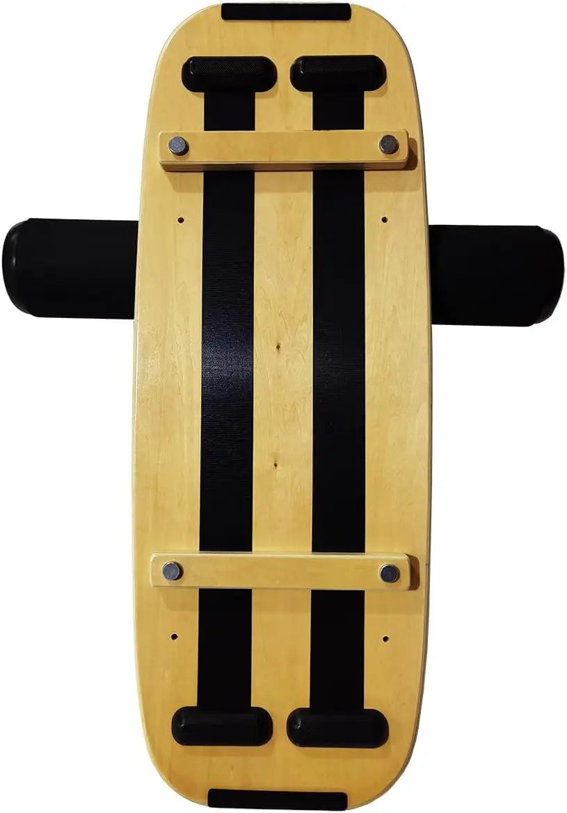 Balance Board with Adjustable Stoppers - 3 Distances, 300lbs Capacity for Surfing, Snowboarding, Skiing, Skateboarding