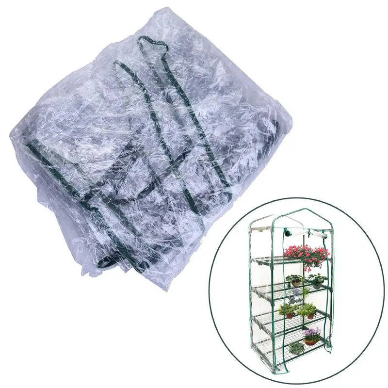 Garden House Mini Portable Garden Green House Warm Greenhouse Flower Plants Green House PVC Cover Without Iron Rack
