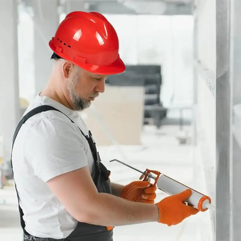 Safety Hard Hat Comfortable Cool Protective Vented Hard Hat Adjustable Head Protector Smash Absorbing Head Protection