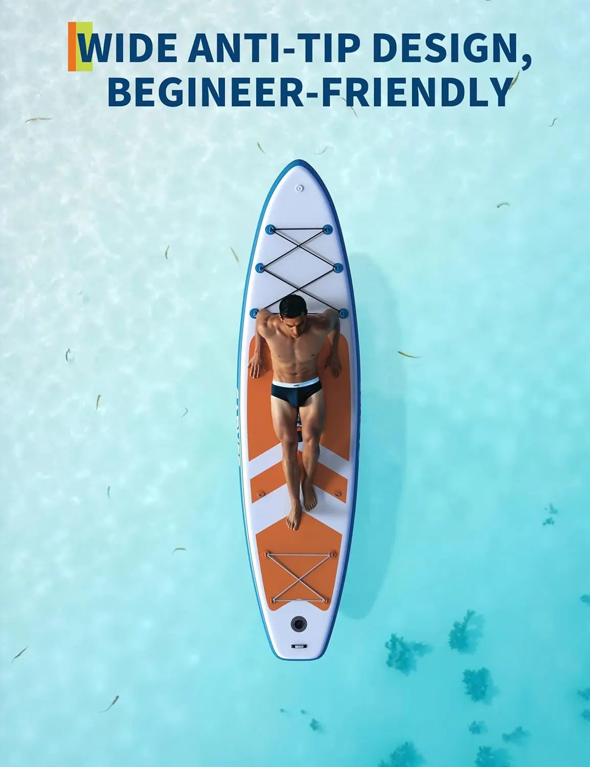 Inflatable Paddle Board, 10.6ft Inflatable Stand Up Paddle Board with Non-Slip EVA Deck, SUP Board with Complete Accessories