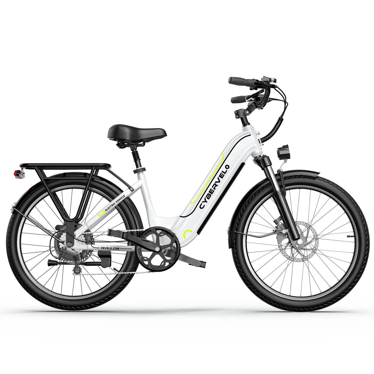 Cybervelo EK7/EK2 26" Electric Bike with 7-Speed,1000 Peak E-Bike for Adults,80 Miles Removable Battery,one year warrenty