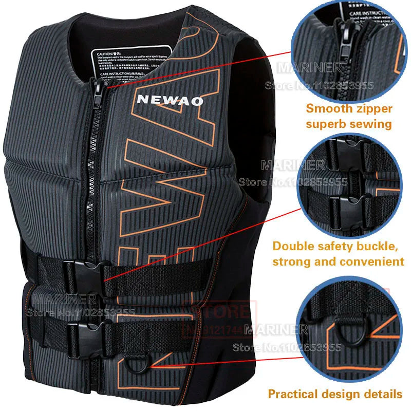 Impact Vest Wakesurf Comp Vest CE Approved Neoprene Life Jacket Wake Surfing But Great for All Other Watersports Activities