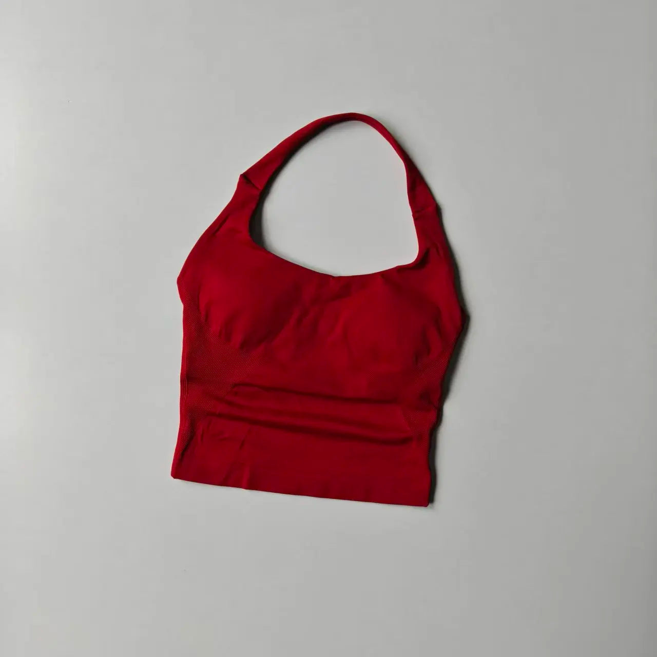 Neck Halter Shockproof Sport Longline Strappy Top Halterneck Vest Medium Support Yoga Gym Workout Seamless  Fitness Sport Bra