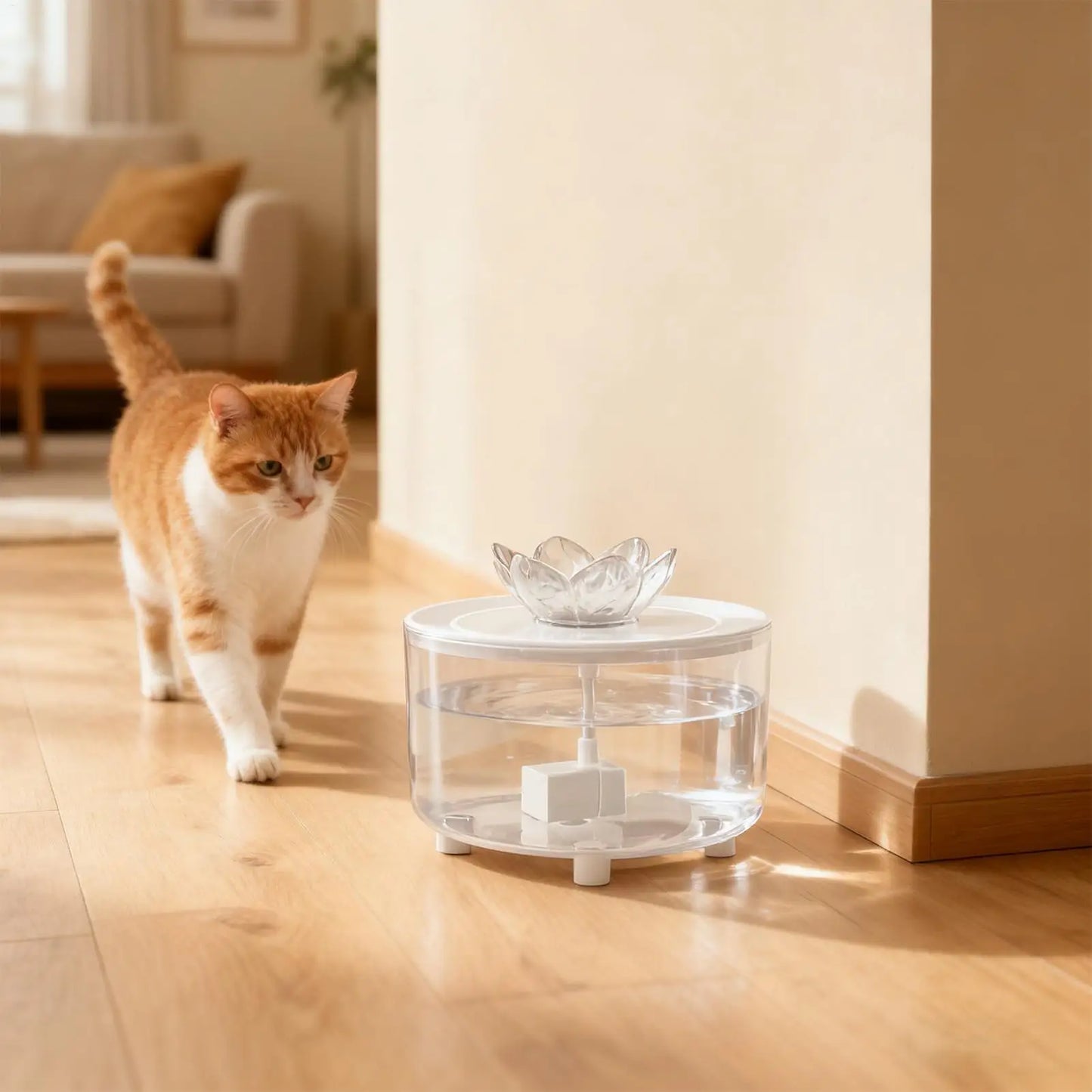 Cat Fountain For Drinking Electric Large Capacity Anti-Slip Automatic Cat Water Dispenser For Small Medium Large Breeds Bedroom