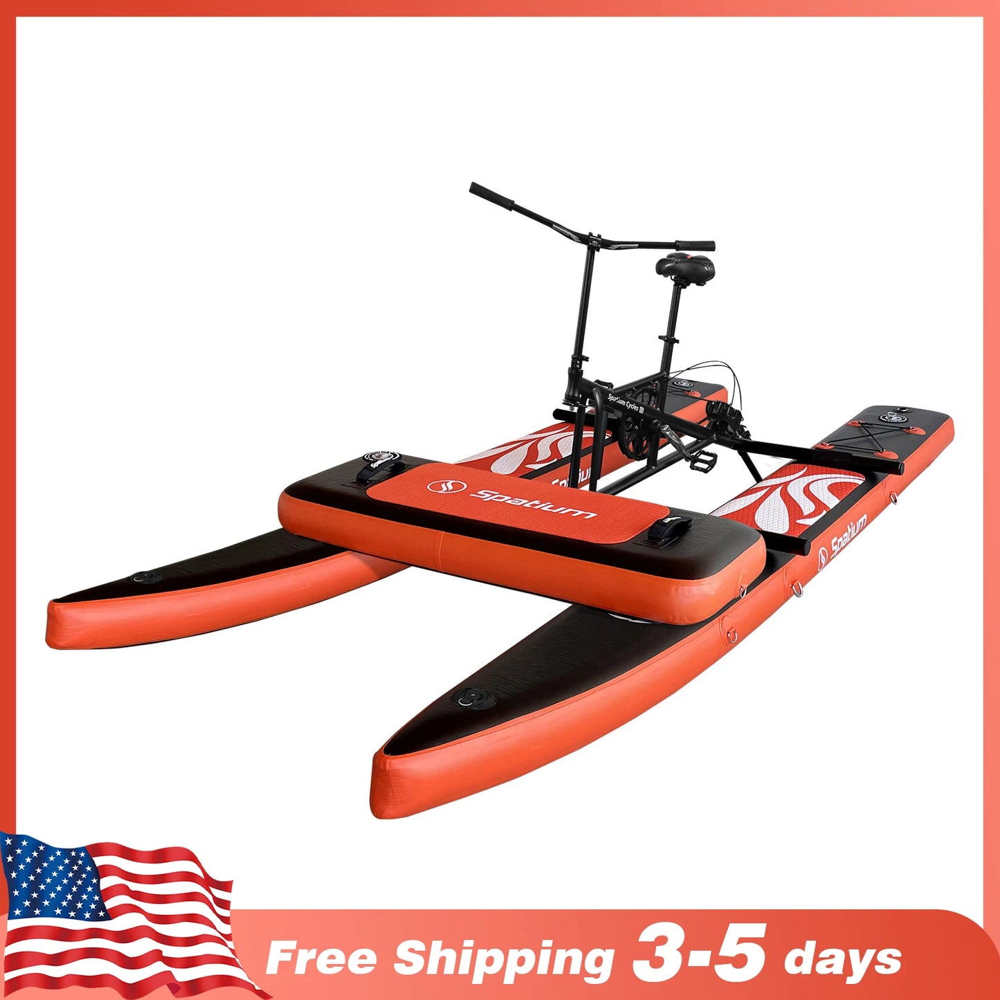 Spatium Water Bikes for Lake Inflatable Water Bike 3.0 Adult Inflatable Pontoon Water Bicycle  3-bladed Propeller Water Bike