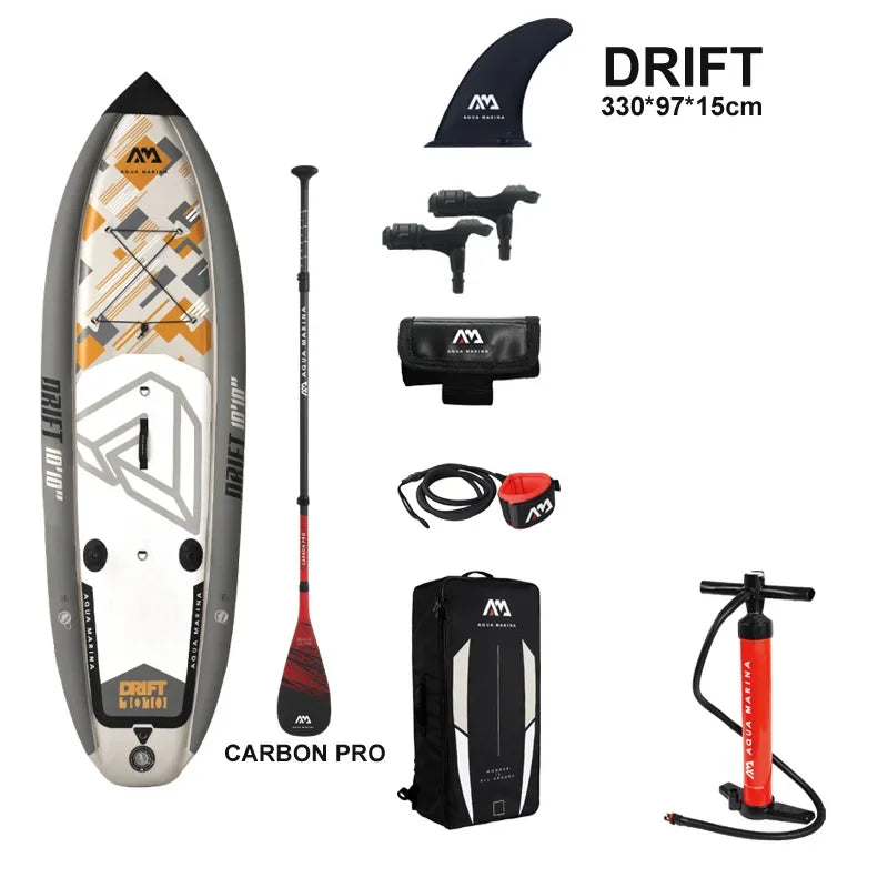 AQUA MARINA 330*97*15cm DRIFT inflatable sup board stand up paddle board, fishing SUP board surfing board with incubator A01010