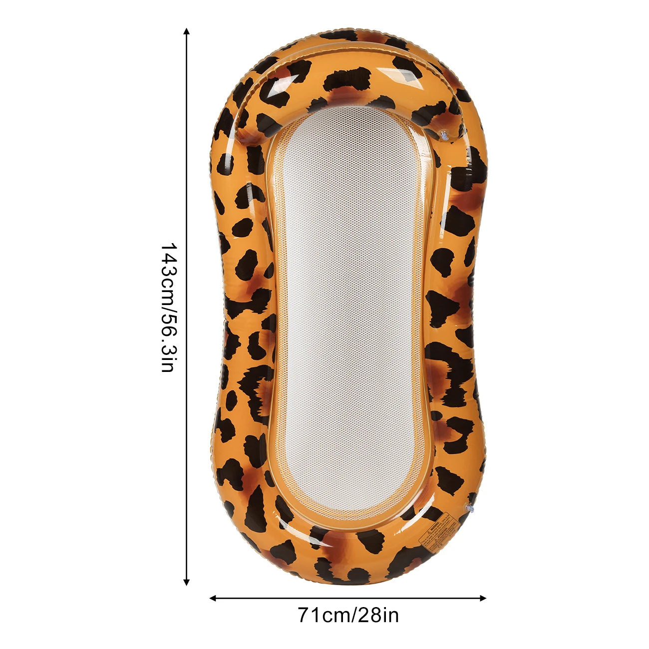 1PC Inflatable Pool Float – A Floating Mat Suitable For Swimming Pools, Lakes And Rivers, Made From Durable PVC – Leopard Print