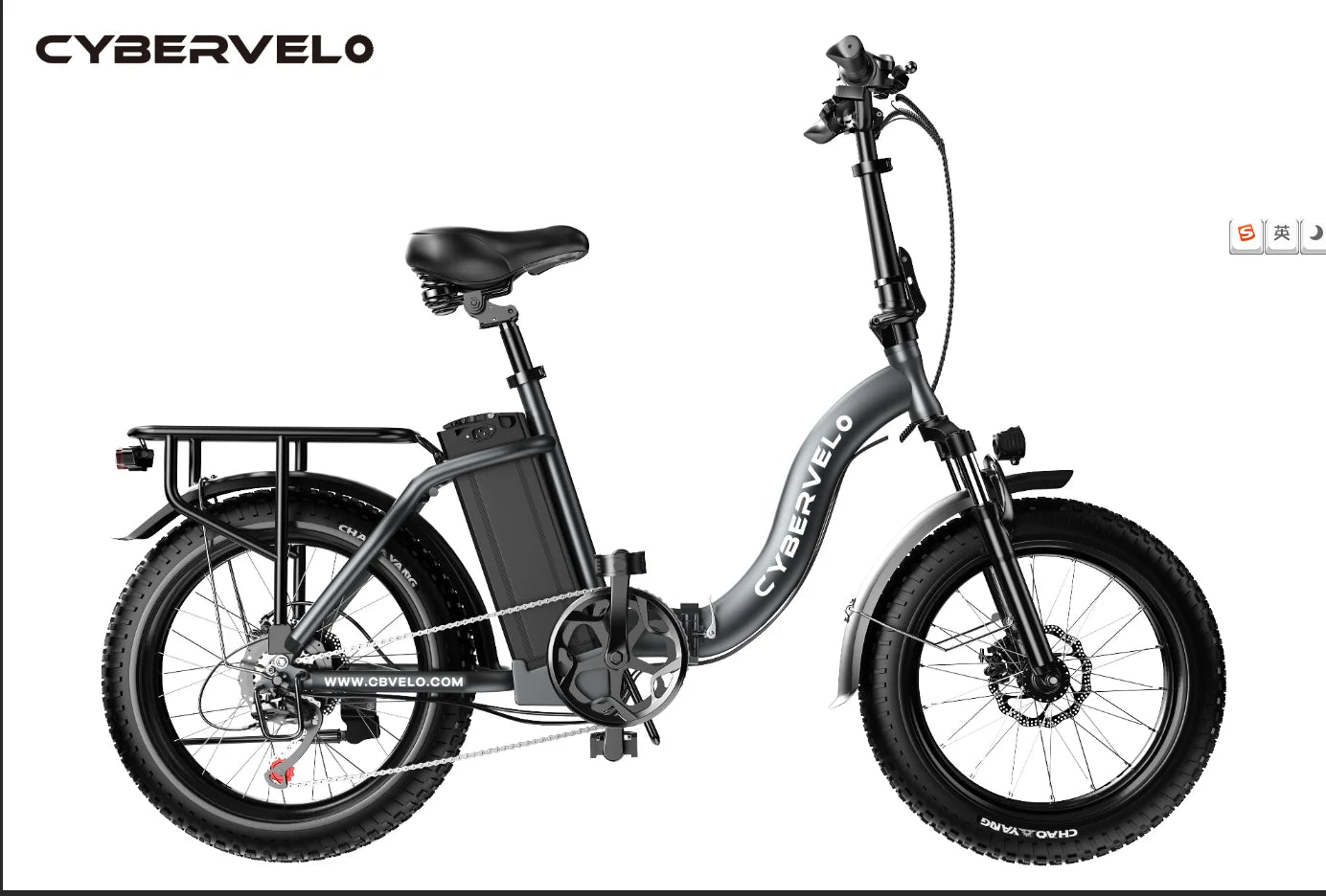 Cybervelo 1000W Folding Electric Bike, 48V 20.8AH Removable Battery for Adults,30+MPH 80 Miles Max Range, 20" Fat Tire Mars700