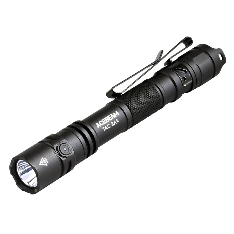 ACEBEAM TAC 2AA LED flashlight 1600 lumen 181 meters portable EDC flashlight USB-C rechargeable battery double buttons torch