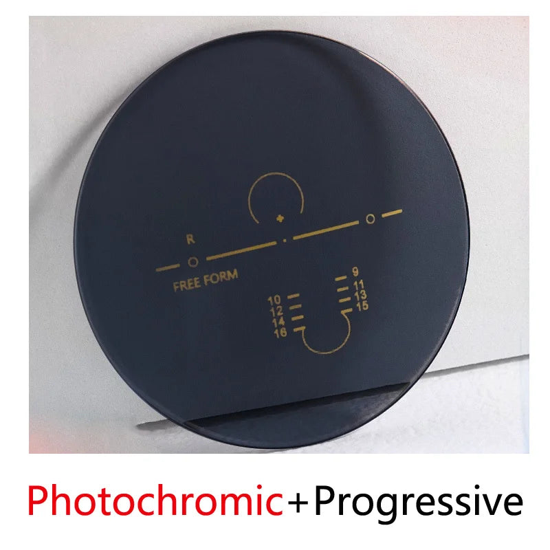 Color Progressive Photochromic Anti Blue Ray Multi Focus Prescription Lens Sunglasses Optical Diopter Lenses 1.56-1.74 MR-8 2pcs