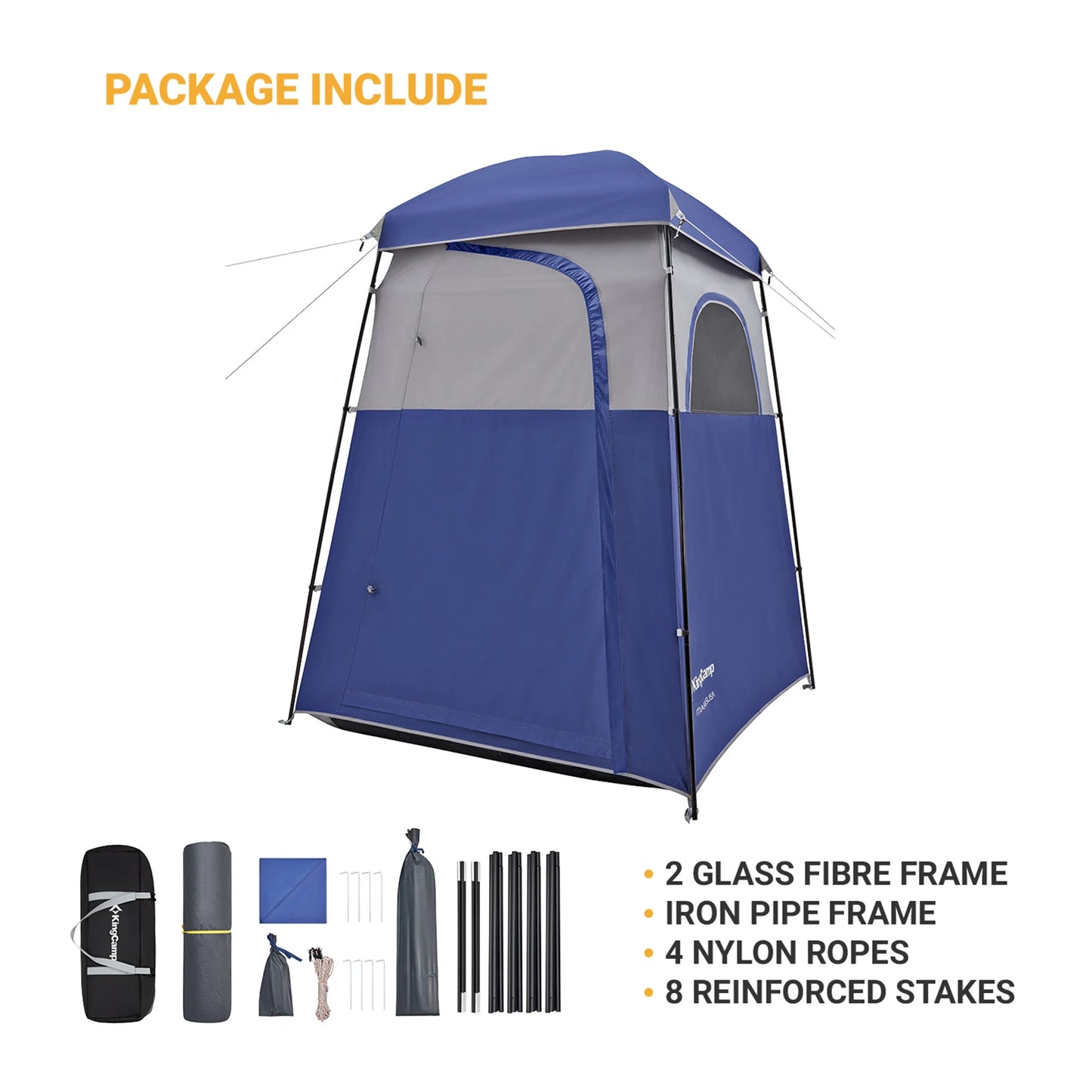 KingCamp Shower Tent Portable Outdoor Shower Tent Collapsible Shelter For Camping Hiking Beach Picnic Fishing