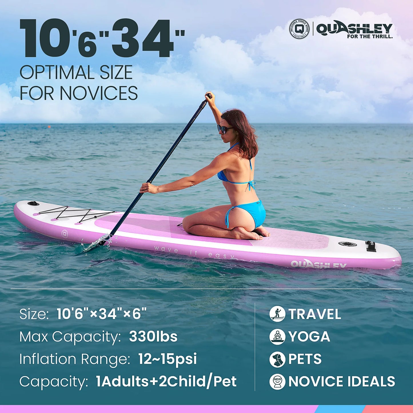 320*86*15cm Inflatable SUP Stand-Up Paddle Boards for All Skill Levels Ultra-Light Paddleboard with Durable SUP Accessories