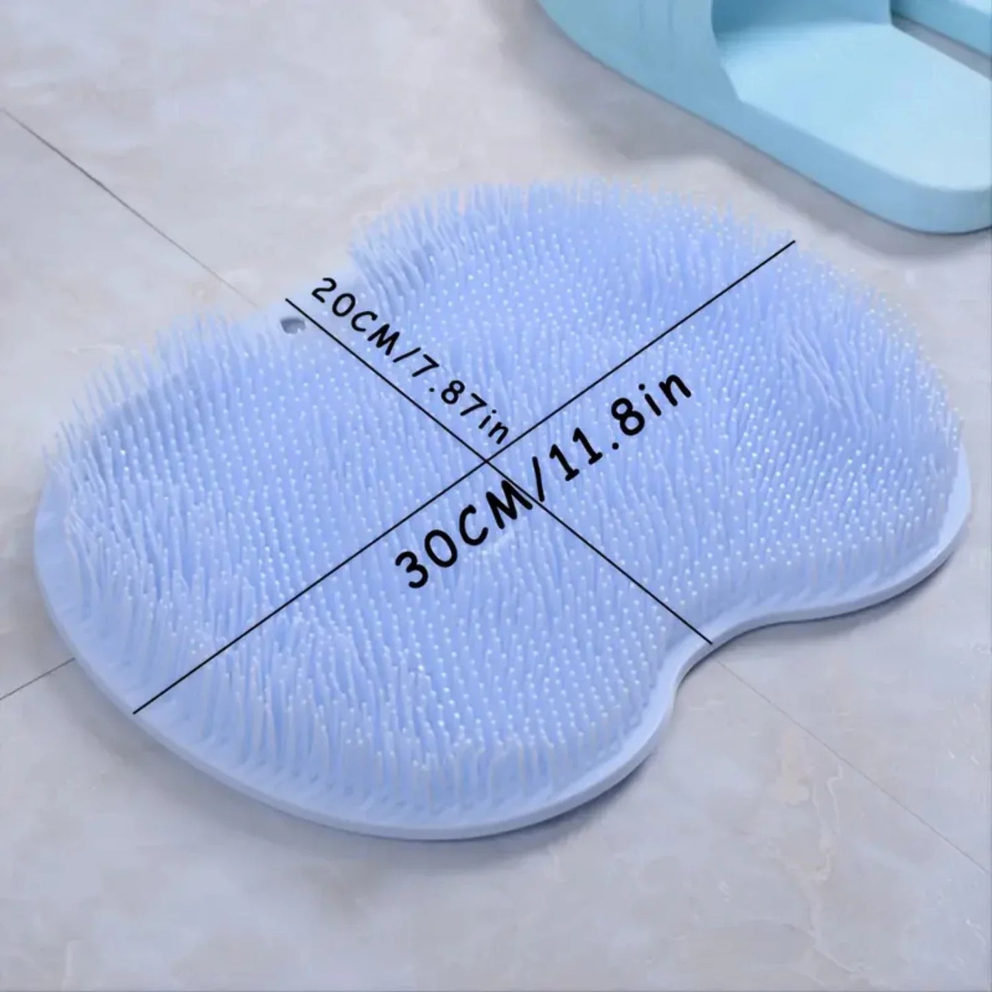 Exfoliating Back Wash Pad for Bath, 11.8in Long, Soft Bath Wash Pad for Gentle Scrubbing, Effective Bathroom Back Scrubber for C