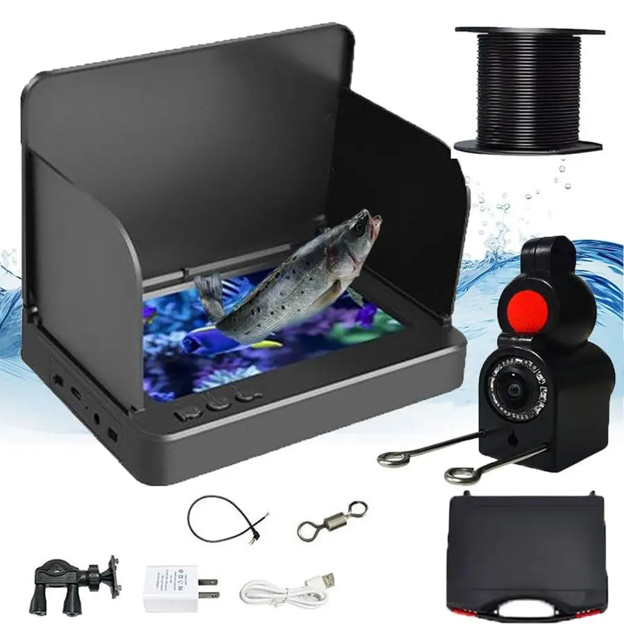 Fishing Camera, Fishing Monitor Underwater Camera with Infrared Night Vision Light, Fishings Monitor Underwaters Cameras, Ip68 W