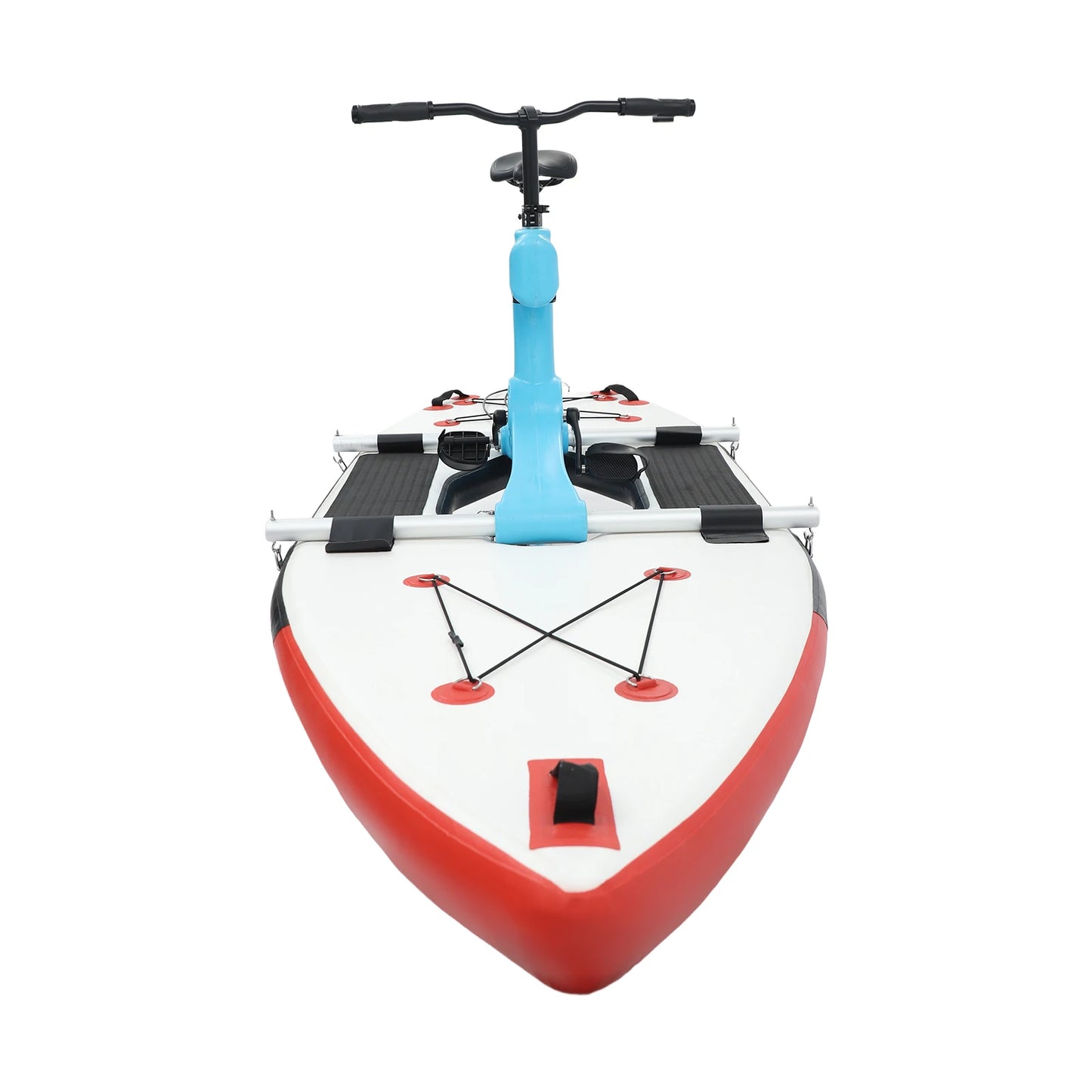 Water Bicycle for 1 Person, Adjustable Seat Handlebars 90° Rotate, Inflatable SUP Board with Elastic Cargo Rope