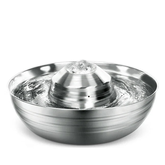Dog Cat Water Fountain Stainless Steel Pet Drinking Fountain for Cats Small Dogs 2L Ultra-Quiet Automatic Fountains Dog Drinker