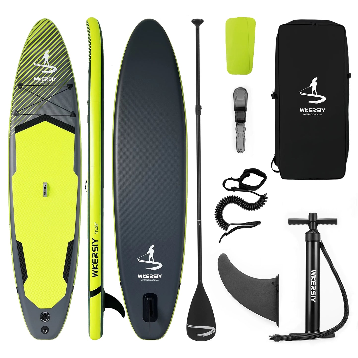 11'/335cm Inflatable Paddle Board Stand Up Paddleboard SUP for 2 Persons 32' Width 4 Colors with ISUP Accessories