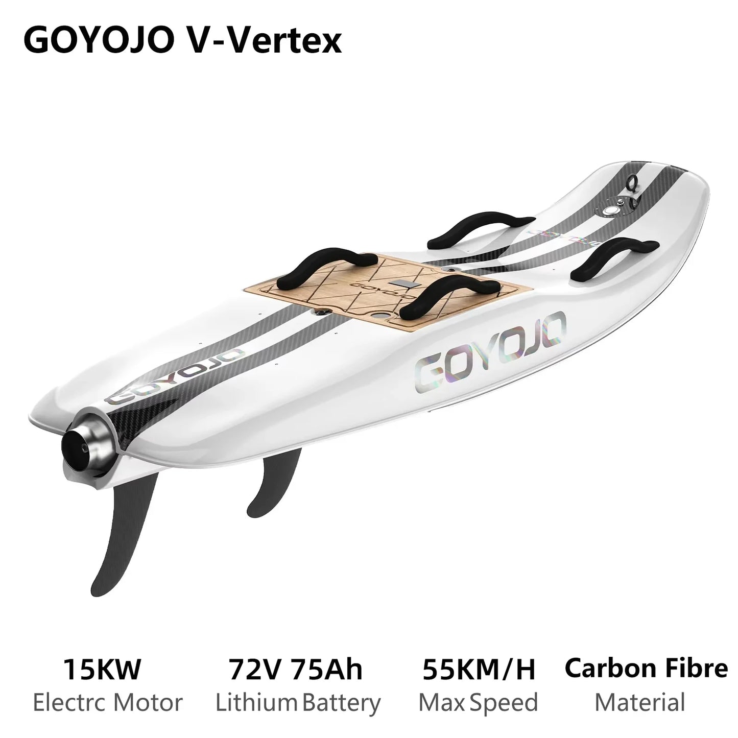 Carbon Fiber Water Electric Jet Surfboard For Adult, 15kw High Speed Surfing Electric Jetboards, With 3 Tail Smart Water Scoote