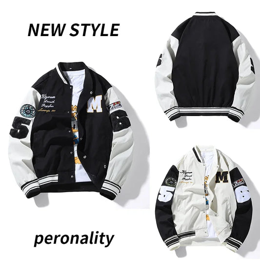 Mens Clothes Loose Fashion Baseball Uniform Outdoor Biker Travel Coat Men Loose Jacket Sportswear Motorcycle Jacket Men's Coat