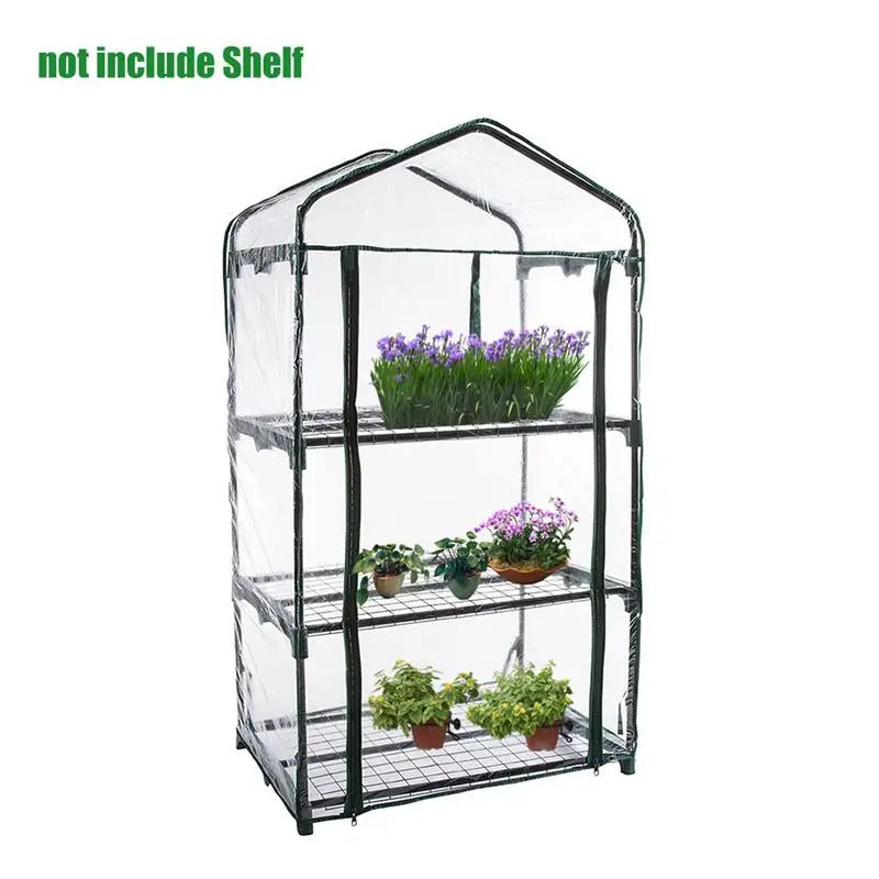 Garden House Mini Portable Garden Green House Warm Greenhouse Flower Plants Green House PVC Cover Without Iron Rack