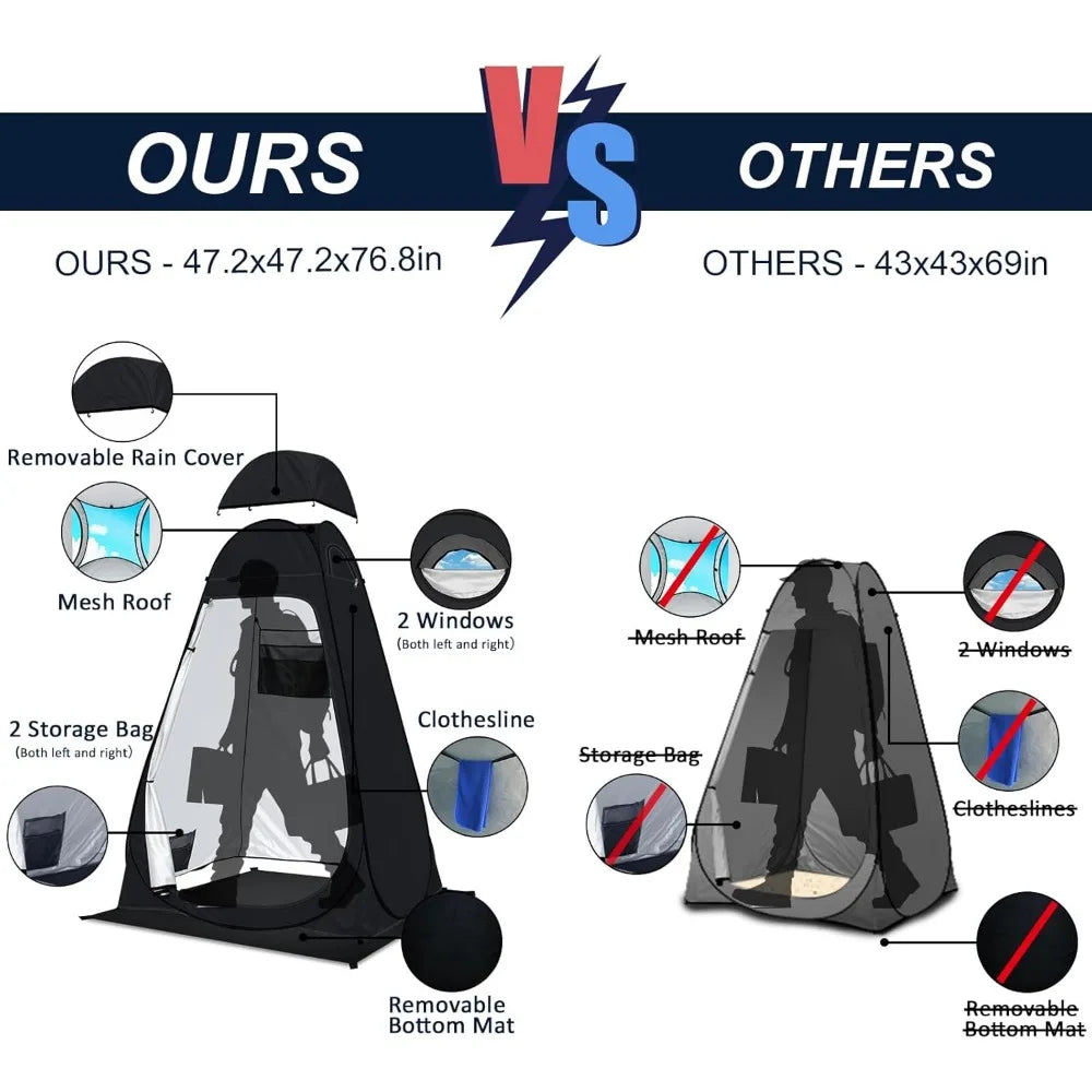 Portable Camping Privacy Tent - Outdoor Shower & Changing Room for Ultimate Privacy & Convenience