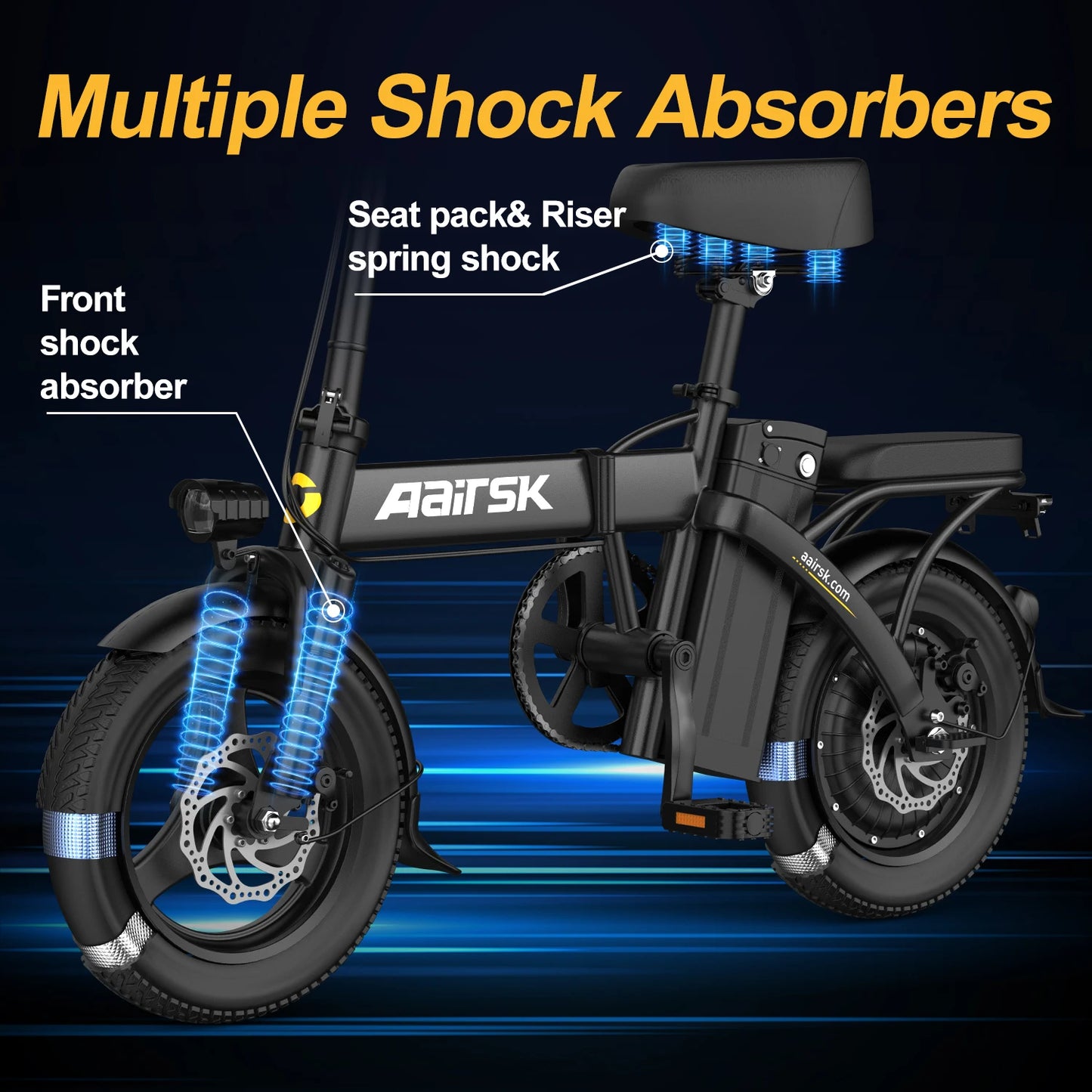 F6 Mini Fold E-bike 750W Motor 48V10AH Travel Electric Bicycle 14 Inch Tire City Commute  One year warranty Electric Bike Small