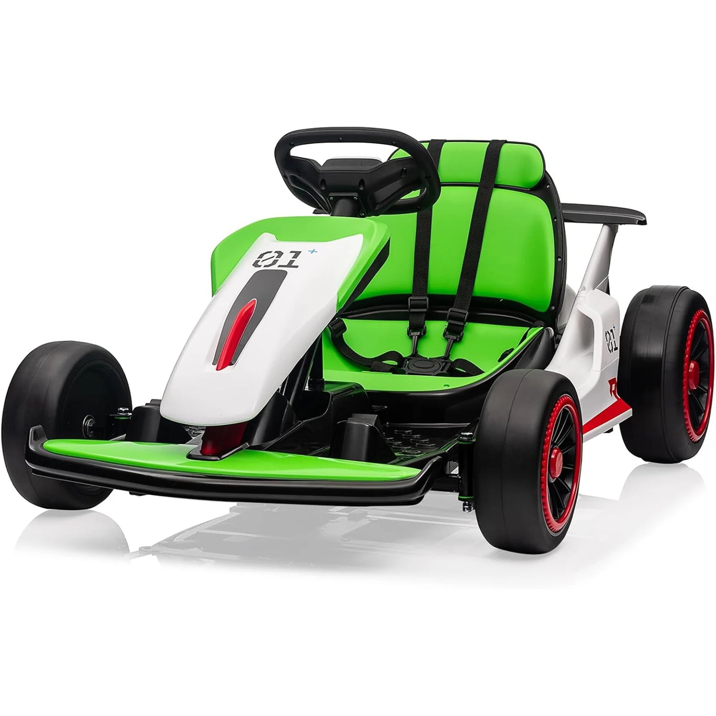 Electric Go Kart for Kids, 24V Drift Kart with 2X200W Strong Motor, 7AH Battery, Electric Pedals, Outdoor Race Ride-On Toys