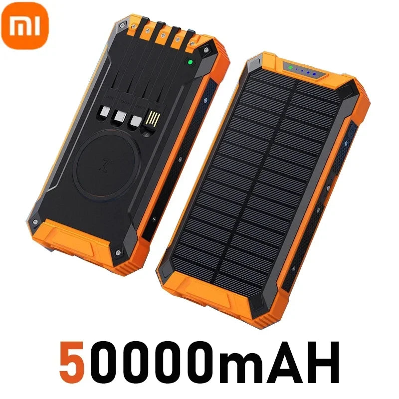 XIAOMI Solar Wireless Power Bank 200000mAh Large Capacity Fast Charging External Battery Outdoor Survival Emergency Equipment