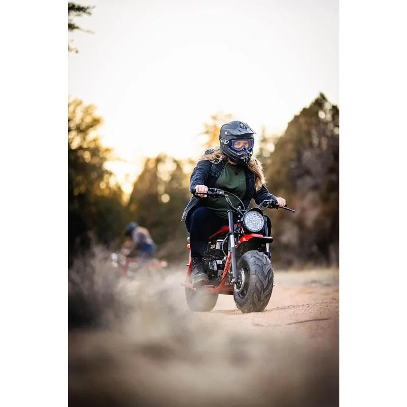 B200 196cc Gas Powered Minibike for Kids and Adults, 1-Cylinder, 4-Stroke, 30 Mph, 200 lbs Maximum Load, Ide