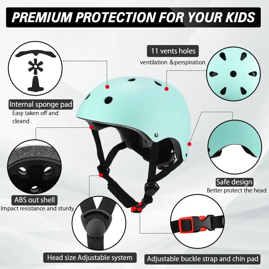 8 Pcs Kids Bike Helmets Bulk CPSC Certified Toddler Skateboard Adjustable Kids Bike Helmet Ages 58 Years Old Boys Girls for Skat