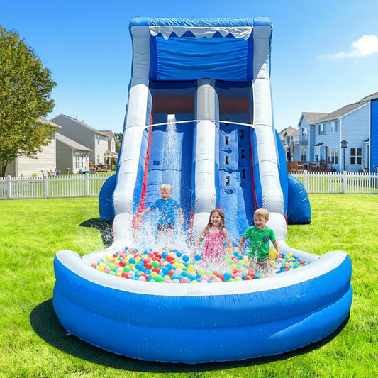 Grade Inflatable Water Slide with Splash Pool Bouncy Castle for Adults and Kids Includes Blower