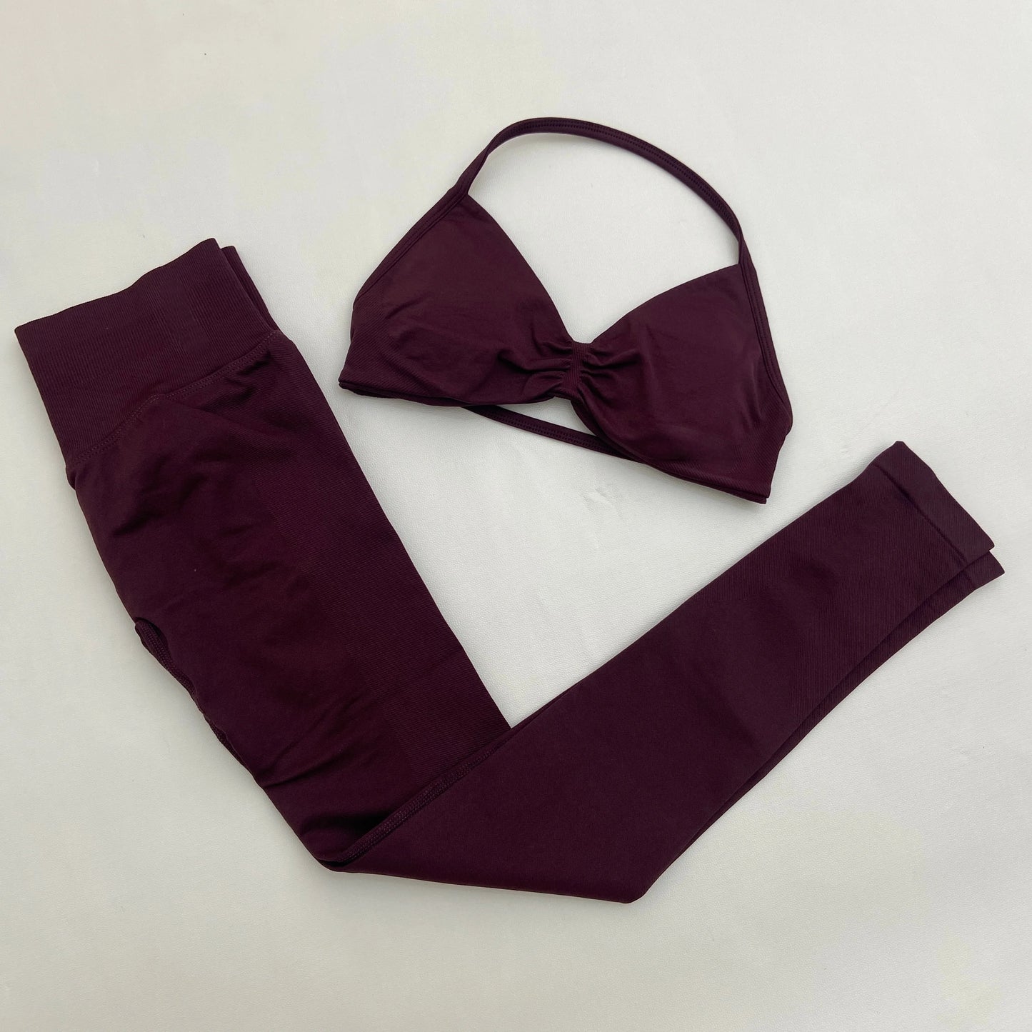 Yoga Strappy Bra Leggings Gym Set Women's Seamless High Elastic Gym Bra Vest Buttock lift Shorts Set Daily Exercise Sports Set