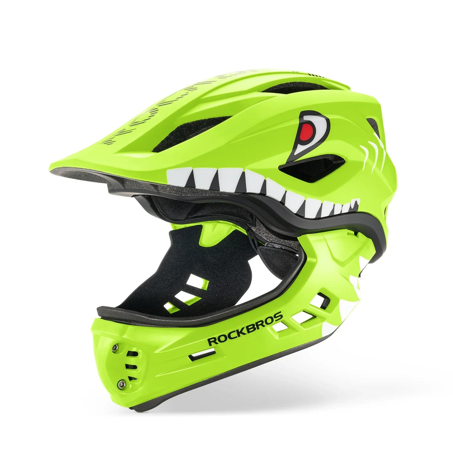 ROCKBROS Child Cycling Helmets Detachable Full Face Helmet Lightweight Adjustable Bicycle Scooter Helmet Safety Breathable