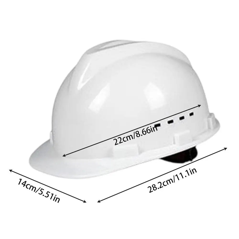 Safety Hard Hat Comfortable Cool Protective Vented Hard Hat Adjustable Head Protector Smash Absorbing Head Protection